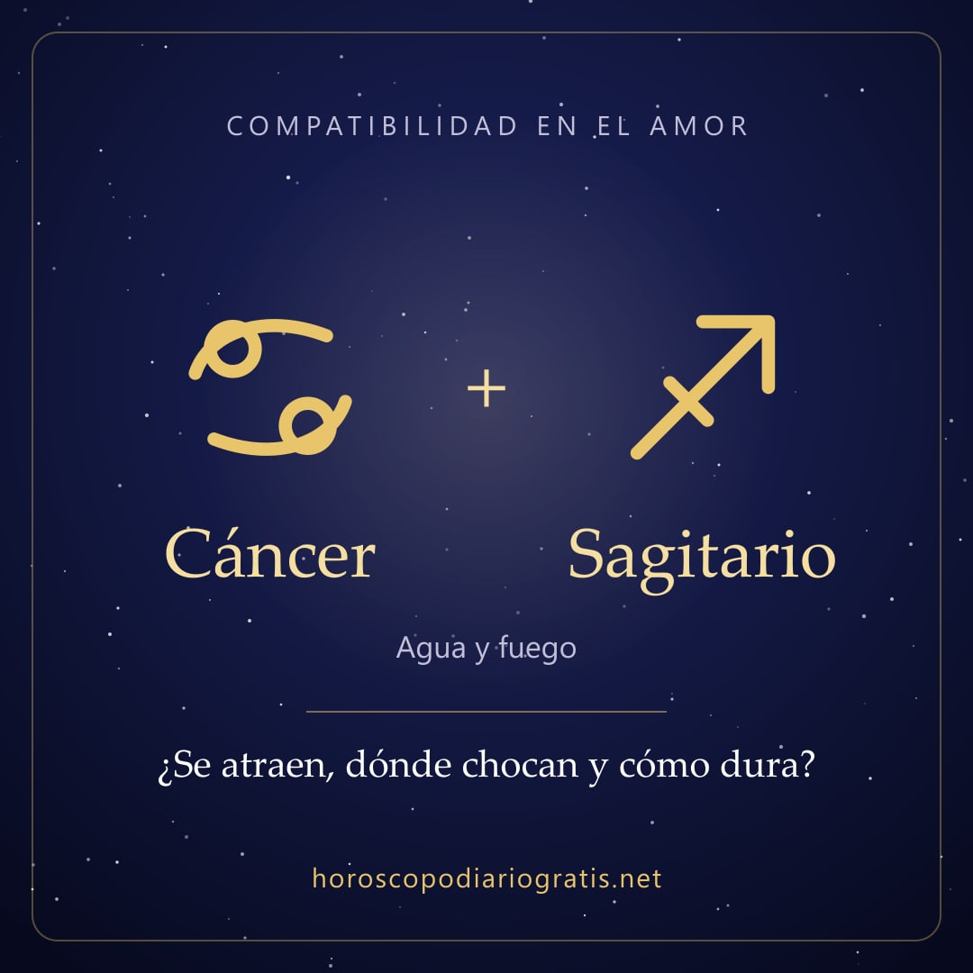 Imagen para compartir: Compatibilidad de Cáncer y Sagitario