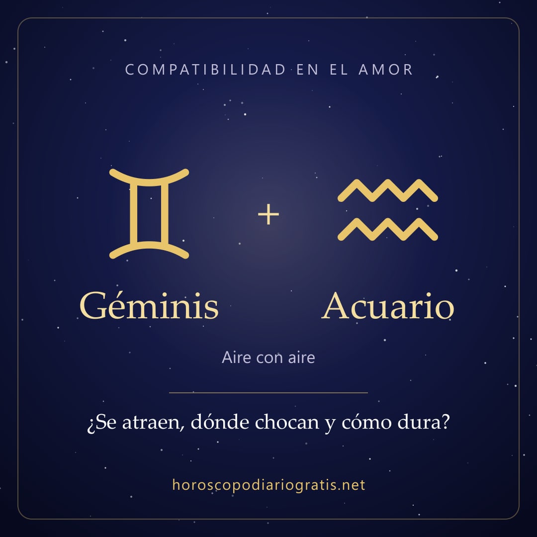 Imagen para compartir: Compatibilidad de Géminis y Acuario
