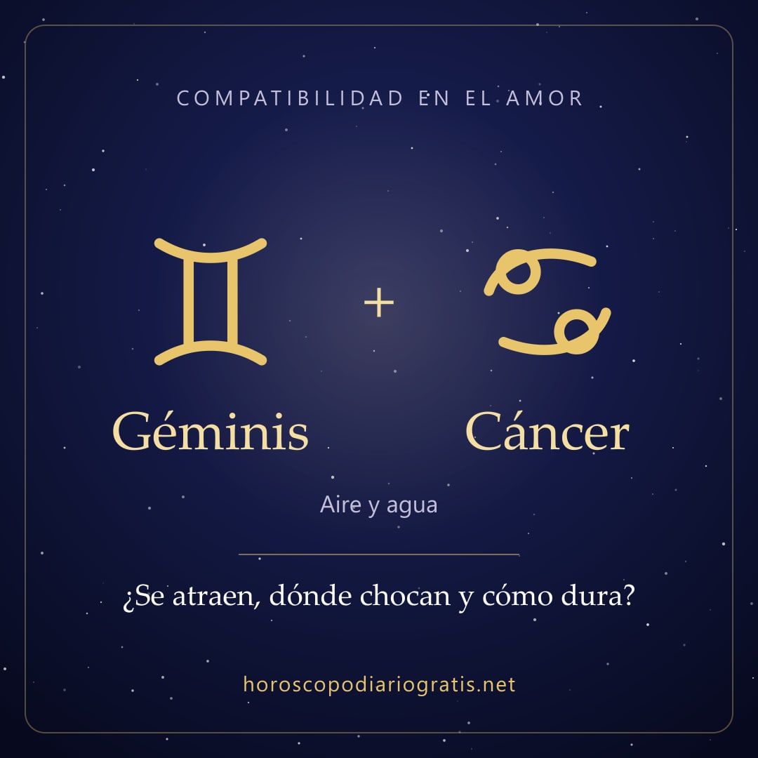 Imagen para compartir: Compatibilidad de Géminis y Cáncer