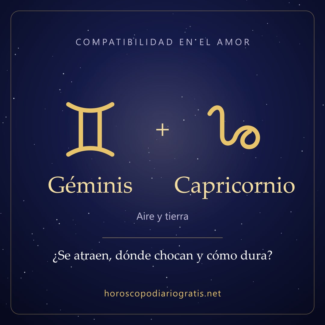 Imagen para compartir: Compatibilidad de Géminis y Capricornio