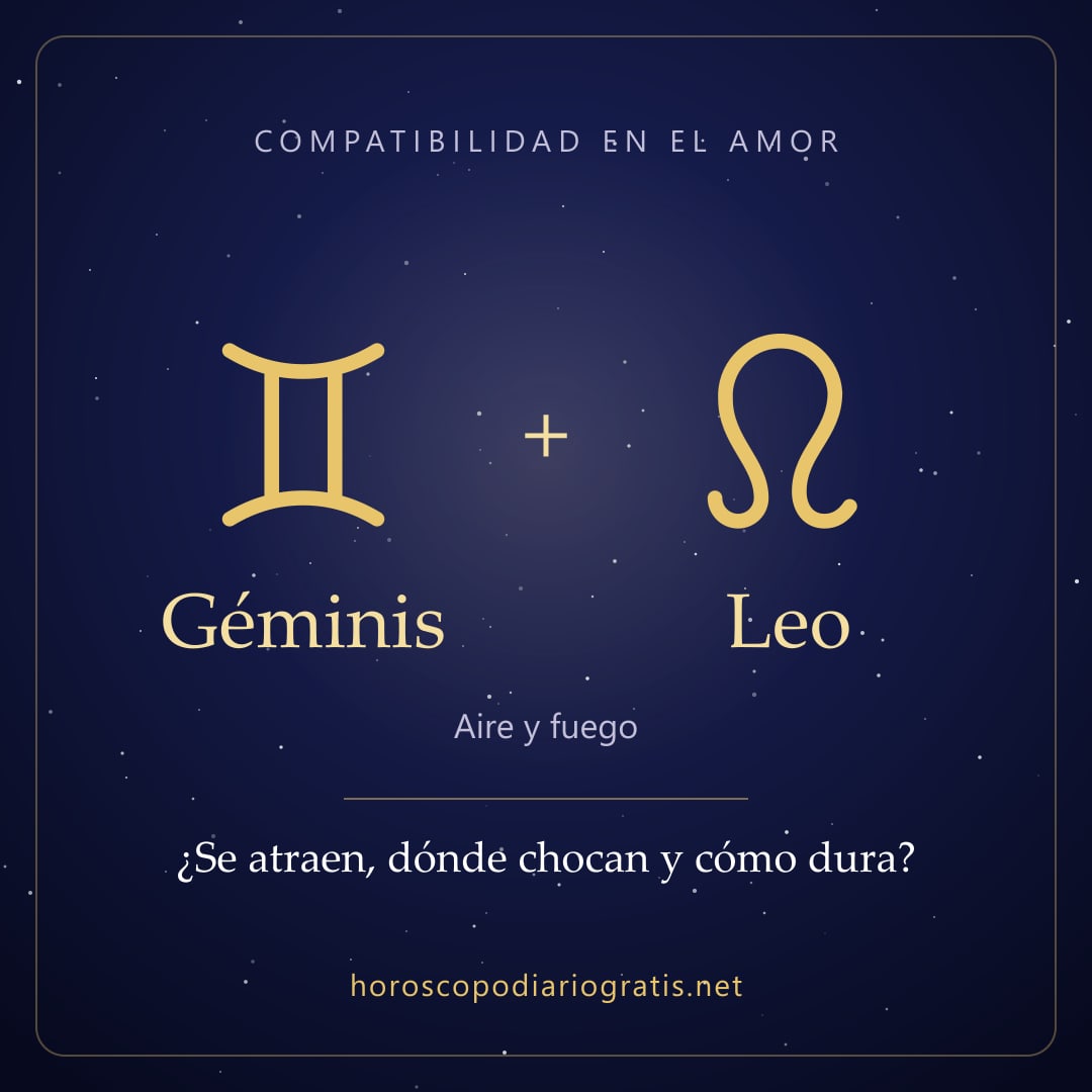 Imagen para compartir: Compatibilidad de Géminis y Leo