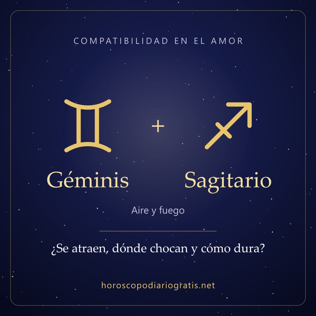 Imagen para compartir: Compatibilidad de Géminis y Sagitario