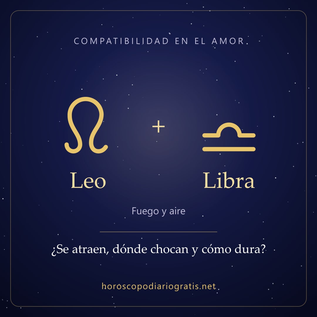 Imagen para compartir: Compatibilidad de Leo y Libra