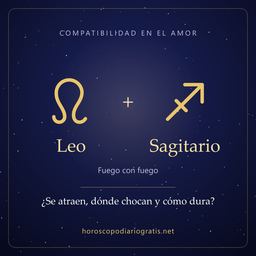 Imagen para compartir: Compatibilidad de Leo y Sagitario