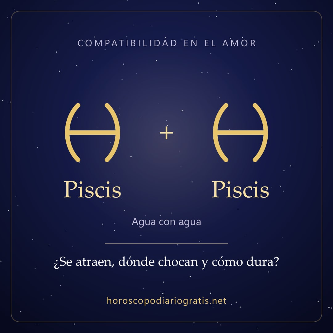 Imagen para compartir: Compatibilidad de Piscis y Piscis