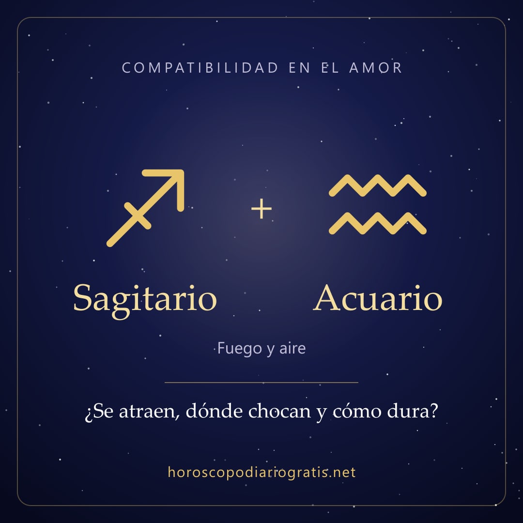 Imagen para compartir: Compatibilidad de Sagitario y Acuario