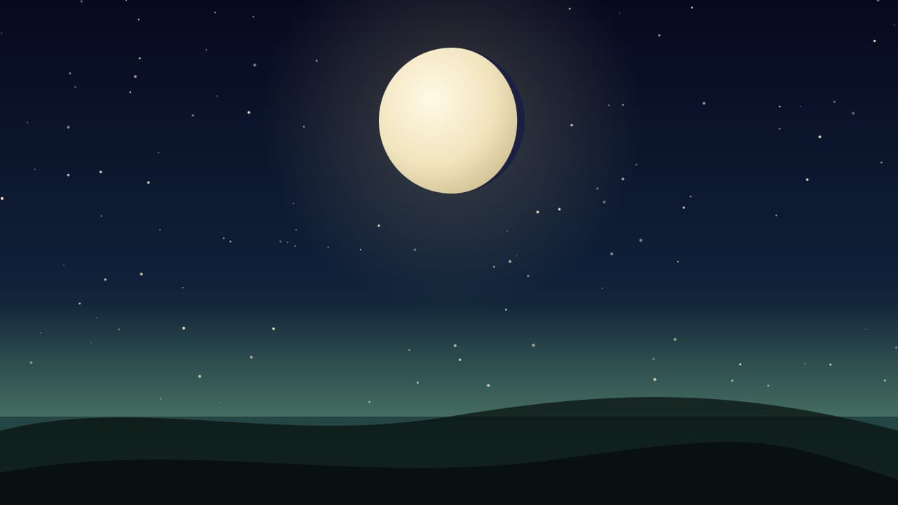 Ilustración del cielo del 28 de septiembre de 2026: Luna gibosa menguante en Tauro